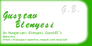 gusztav blenyesi business card